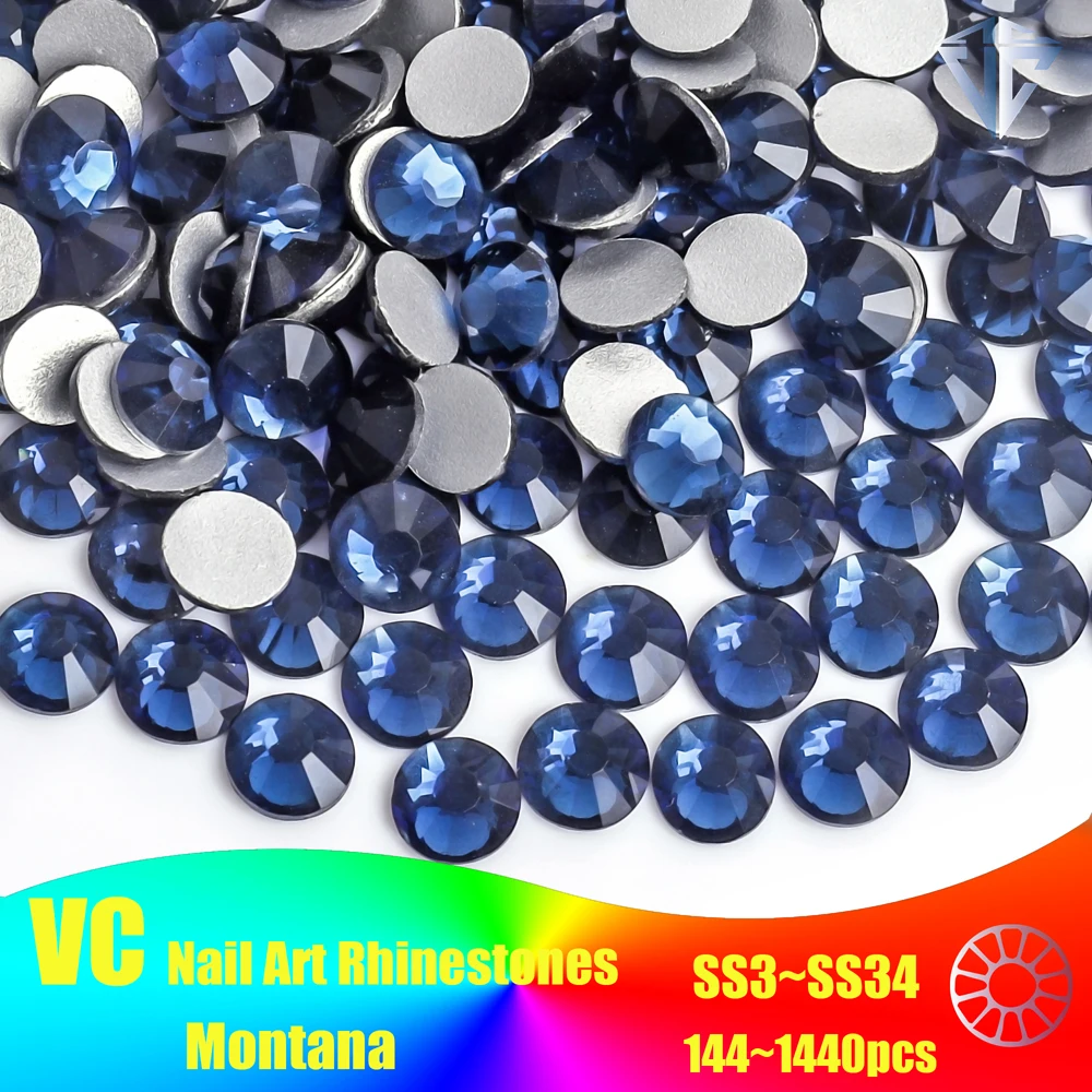 2028 SS3-SS34 Montana без горячей фиксации стразы с плоской задней частью стеклянные