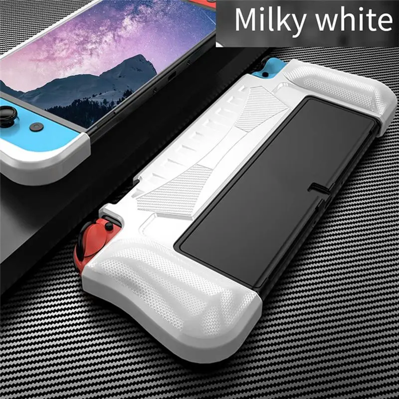Фото Комплект аксессуаров M01K: защитный чехол из ТПУ для Switch OLED, с возможностью док-подключения, защита от падений, улучшенное сцепление, легкий вес, B №2
