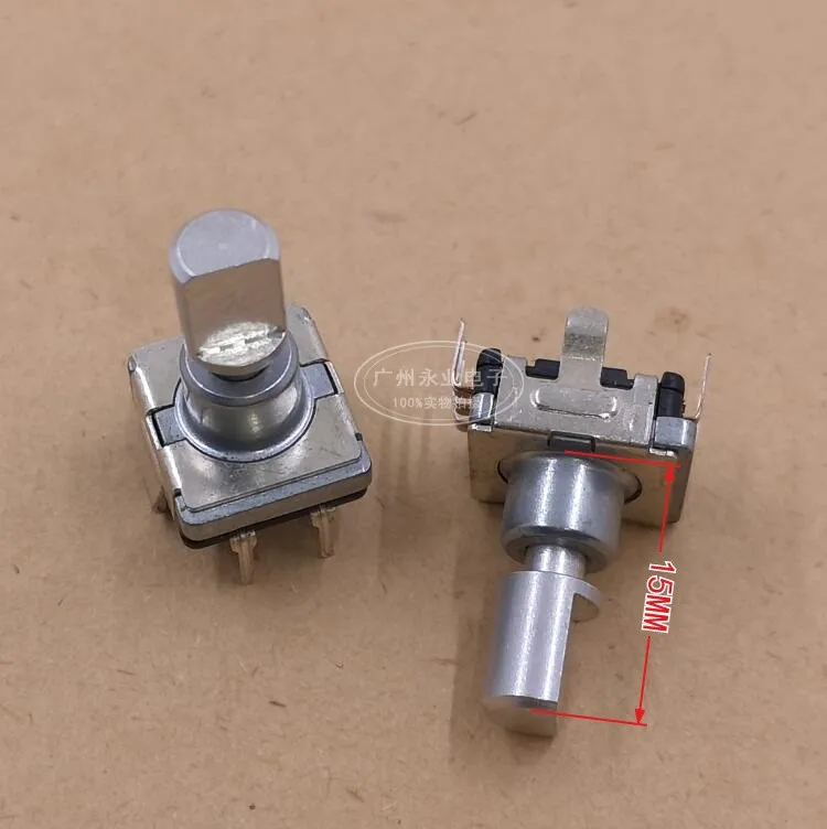 

Кодировщик EC11 с левым и правым поворотом, переключатель обнаружения сброса с рукояткой с нажимным переключателем, длина 15 мм f, 2 шт.