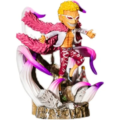 

Фигурка героя аниме Doflamingo GK Q, 12 см, сидящая, Ver. Фигурка среднего пальца Ver. Фигурки из ПВХ Doflamingo, игрушки, игрушки