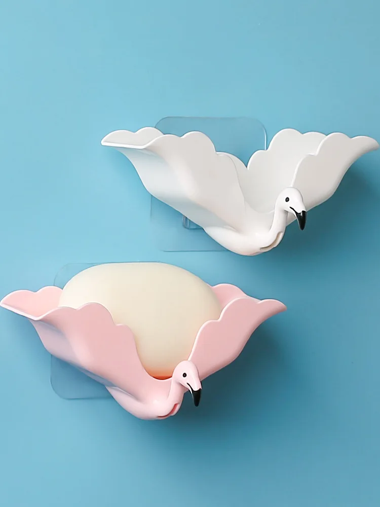 

3pcs Soap Dishes Wall-mounted Toilet No Punching Household Soap Dishes Bathroom Draining Soap Holder Creative Soap Rack Shelf
