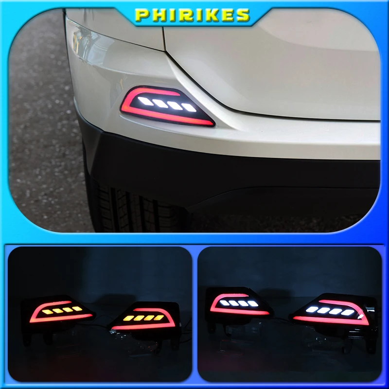 

For Toyota RAV4 RAV 4 2016 - 2018 Multi-functions LED Rear Bumper Light Fog Lamp Brake Light Dynamic Turn Signal Reverse Light
