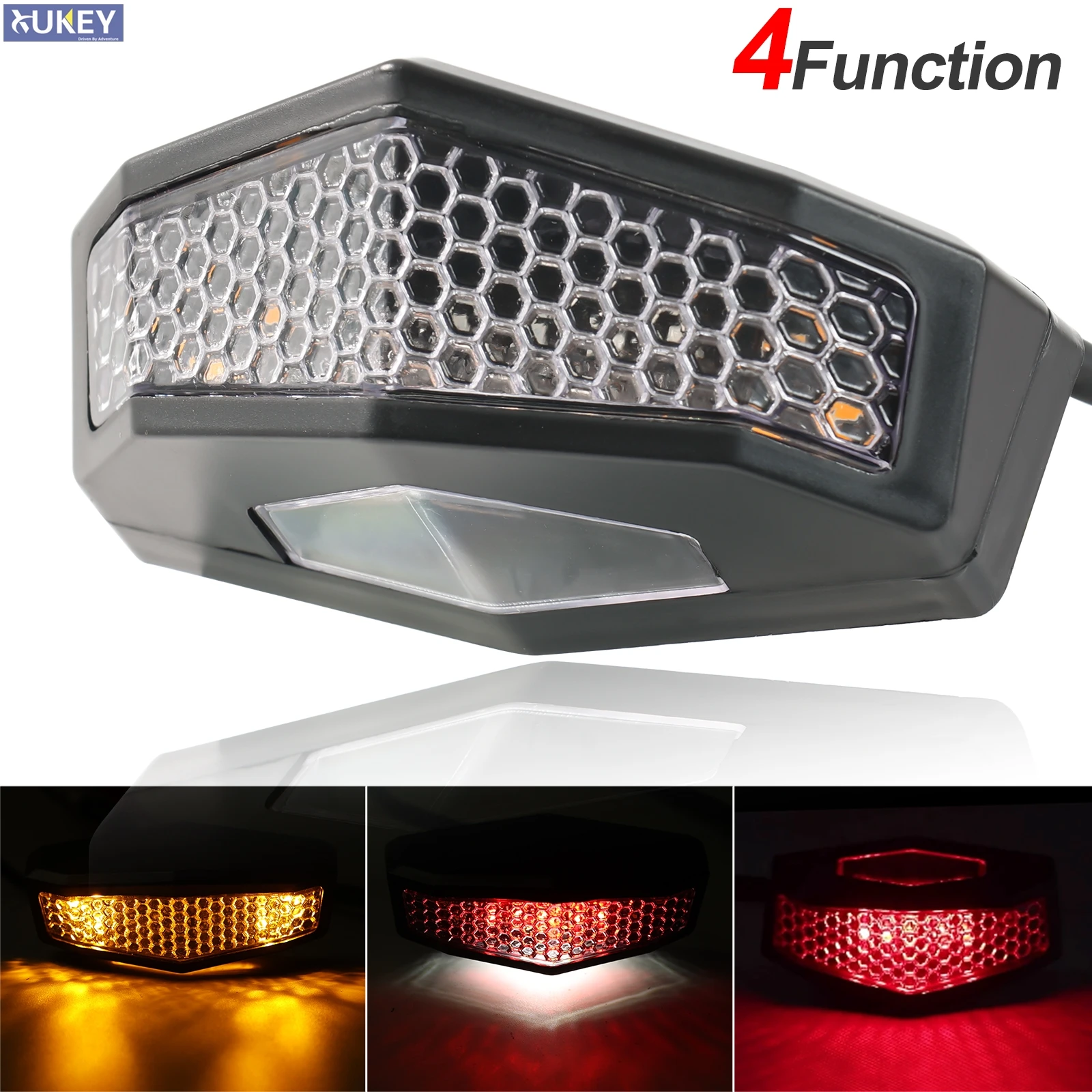 

Светодиодный задний фонарь для мотоцикла, стоп-сигнал для мотоцикла, указатель поворота, лампа для мотокросса, квадроцикла, велосипеда, номерного знака, 12 В, универсальный