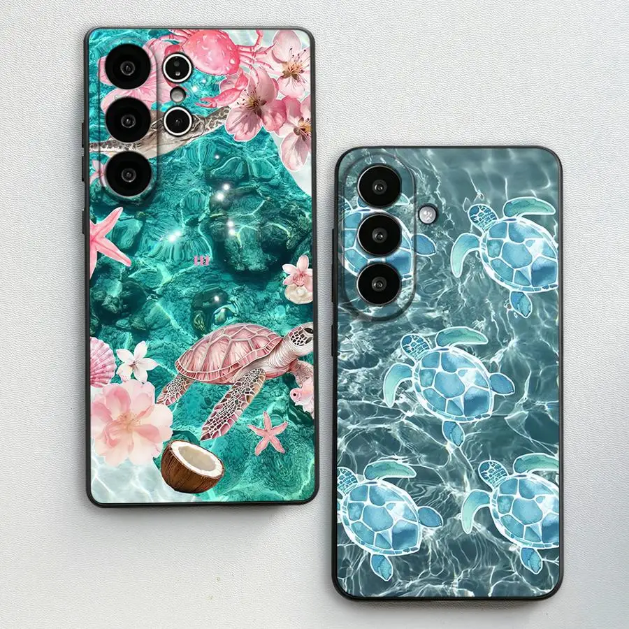 Фото Чехол для Samsung Galaxy S26 Ultra Note 20 8 9 10 S10 S9 S25 Plus S24 S23 S20 Ultra S21 FE, акварельный морской дизайн №5