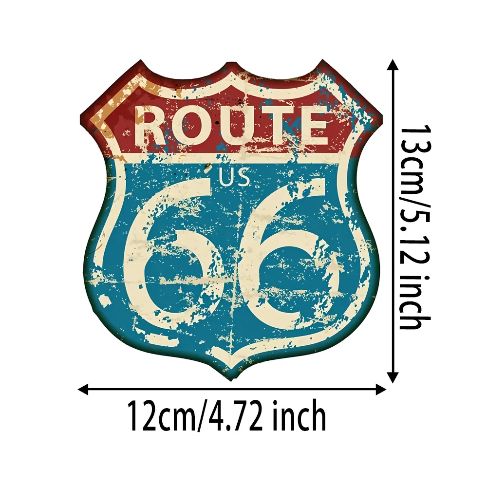 

Набор Из 2 Самоклеящихся Виниловых Наклеек «Дорога 66» Размером 12x13 См Для Заднего Стекла Автомобиля, Бампера, Ноутбуков