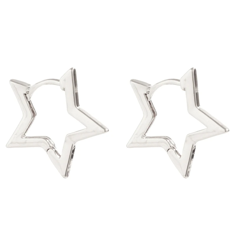 Модные зажимы для ушей со звездами кулон в форме звезды серьги стиле Y2K ювелирные