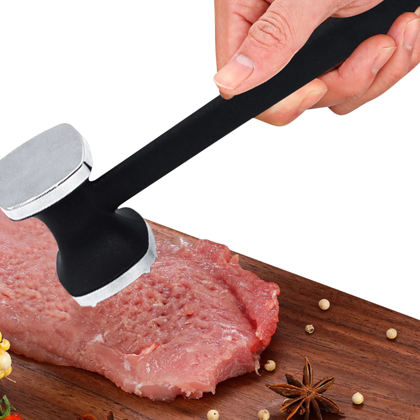 

Инструмент для мяса, двухсторонний инструмент для мяса, инструмент для мяса для стейка, говядины, курицы, рыбы, прочный молоток для мяса