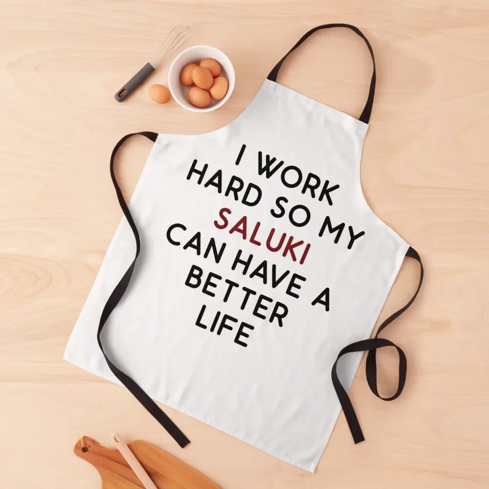 Фартук для владельца собаки Салюки забавный фартук с надписью кухонные