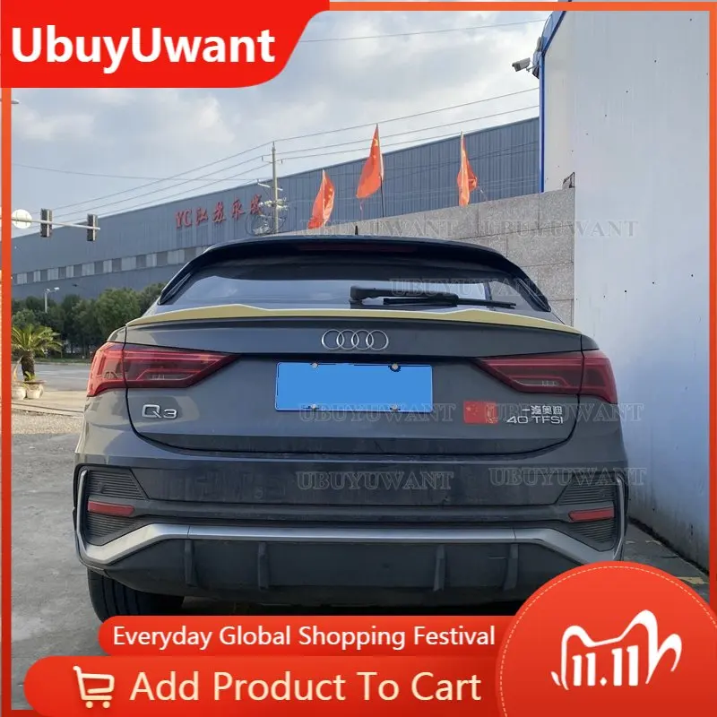

Высококачественный спойлер для Audi Q3 Sportback из АБС-материала для заднего крыла автомобиля, праймер цвета Audi Q3 SPORTBLACK 2019-2022 M4 Style