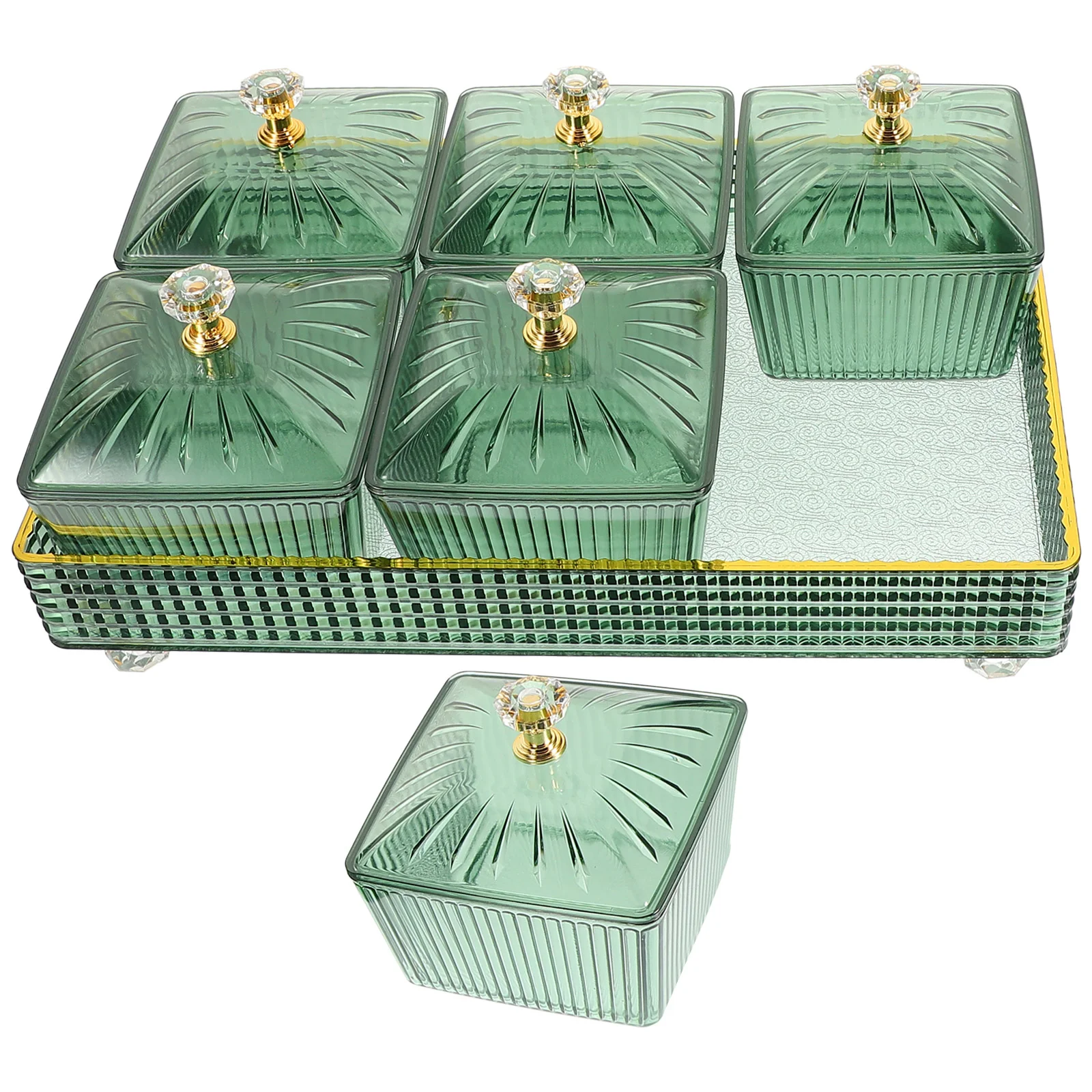 

Snack Compartment Platter Vegetable Food Home Tray Fruit Dish Decorative Plate Storage Box Display Household Bowl Serving Sugar