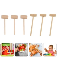 30pcs mini seafood wooden hammers practical crab lobster round oval cake mallets