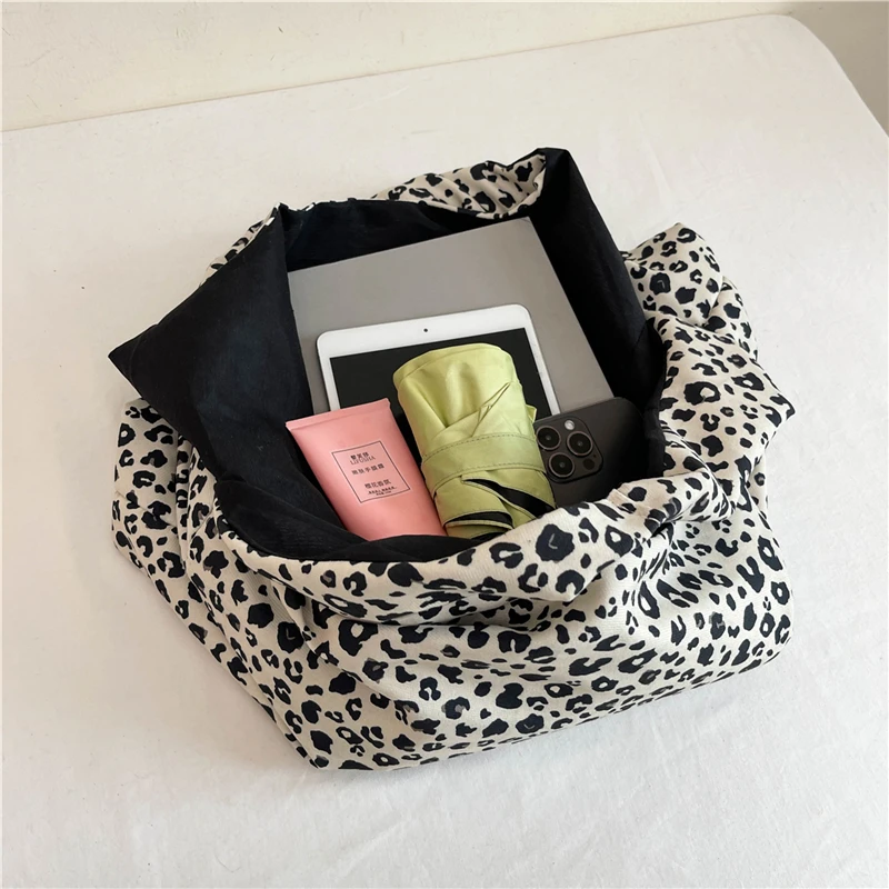 Новая модная Универсальная женская сумка-тоут через плечо с леопардовым принтом