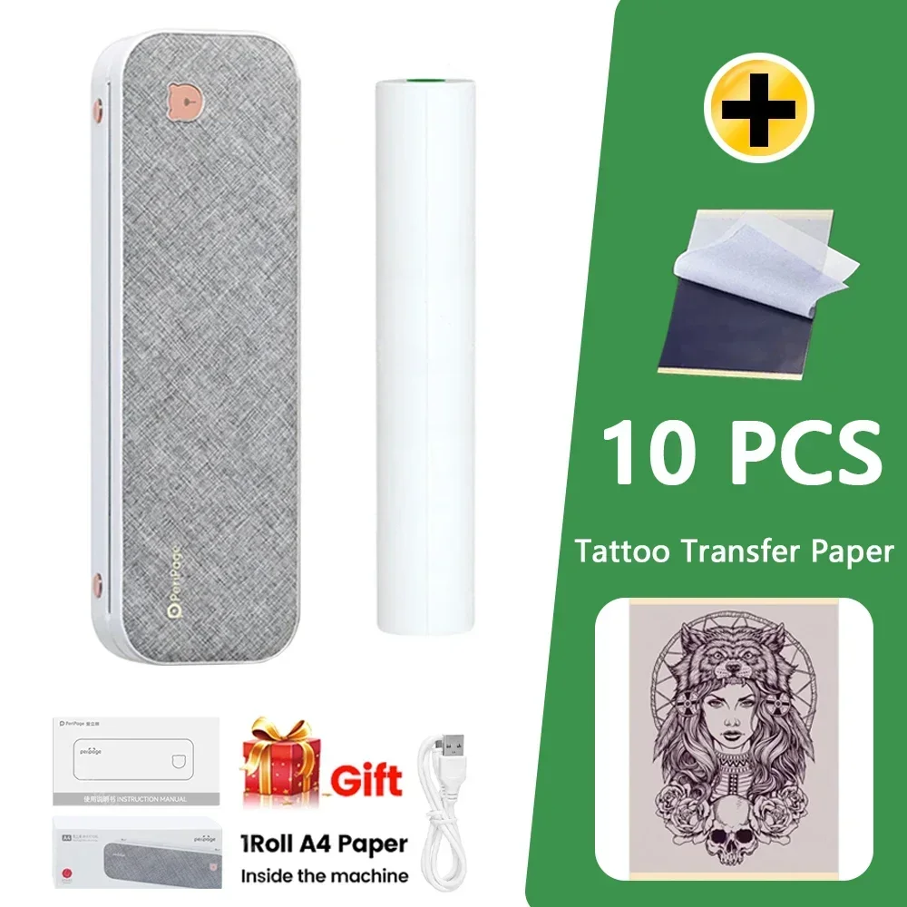 

PeriPage A4 термальные принтеры, беспроводная передача татуировок, портативный мини-термальный принтер A4, фотопринтер для бумаги и фотографий от мобильный телефон