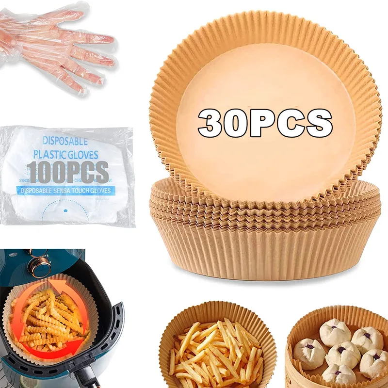 

Air Fryer Disposable Paper Liner Non-Stick Air Fryer Parchment Paper Liners Baking Paper Filters For AirFryer Micro-wave Oven