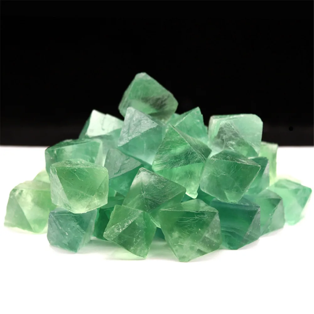 

Natural Crystal Green Fluorite Octahedral Raw Crystals Ore Mineral Reiki Healing Stones Rock Mineral Specimen