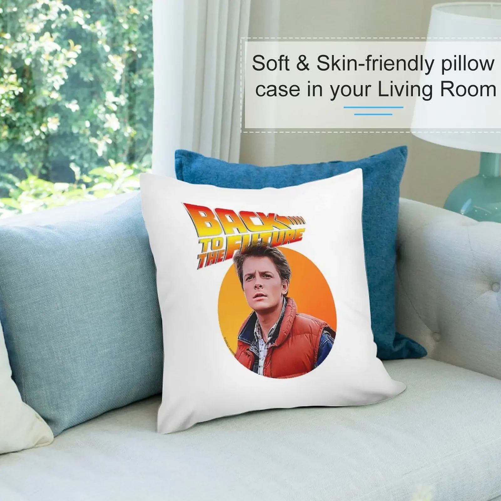 Marty McFly - Назад в будущее наволочка рождественская роскошная подушка на заказ фото