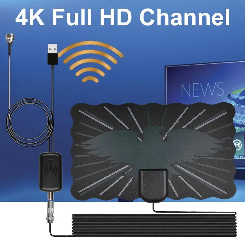 

4K TV Antenna For Global Digital TV 1080P 2000 Miles Antenna Amplifier Digital DVB-T2 TV Antenna Indoor Amplifier Booster