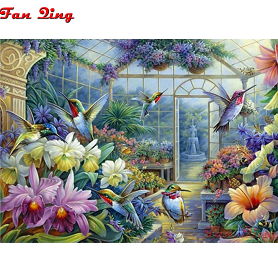 

Full Square/Round Diamond Painting Bird Diamond Embroidery Sale Flower 5D DIY Mosaic Decor For Home