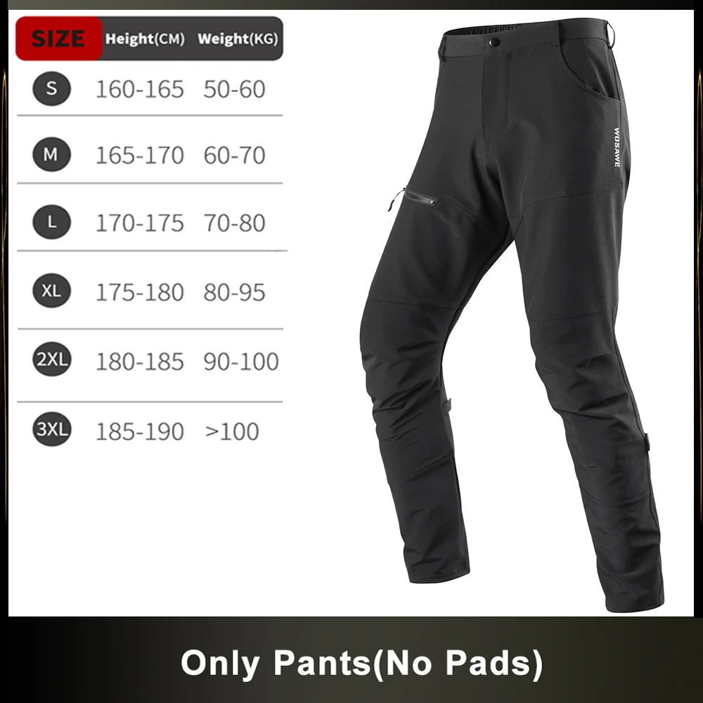 

Мотоциклетные Брюки Унисекс WOSAWE С Защитой Коленей И Бедер, Ветрозащитные, Регулируемые, Для Горной Езды, Мотоэкипировка