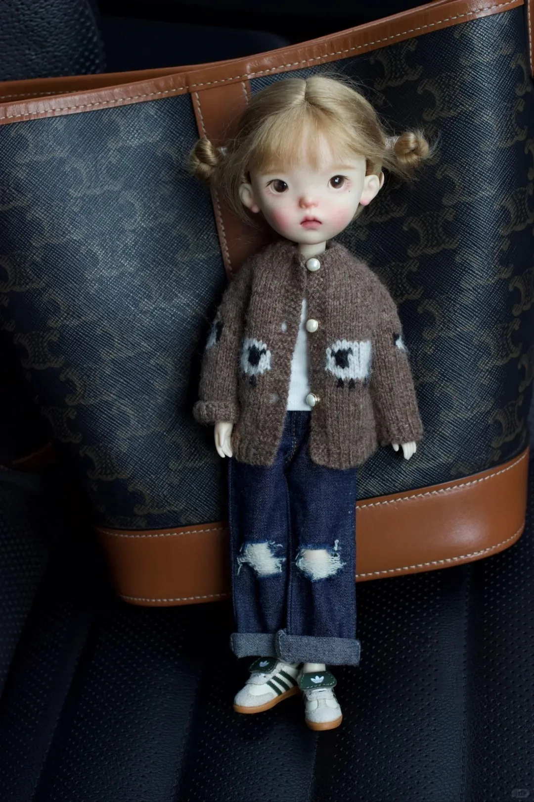 Фото Новая кукла Naughty Girl BJD 1/6-xiaojie с недостающими зубами, серия с большой головой, материал из смолы, игрушка для макияжа №3