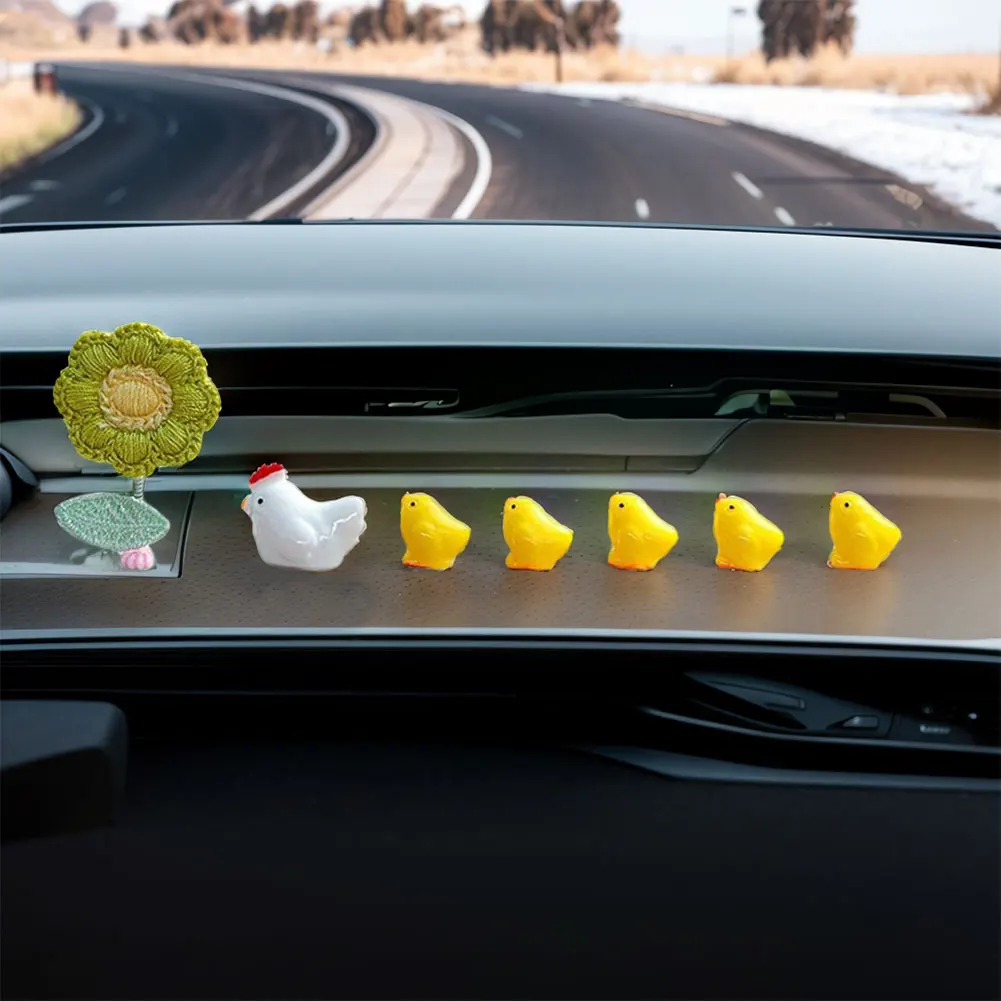 Милые животные автомобильные украшения курица авто креативная свинья декор