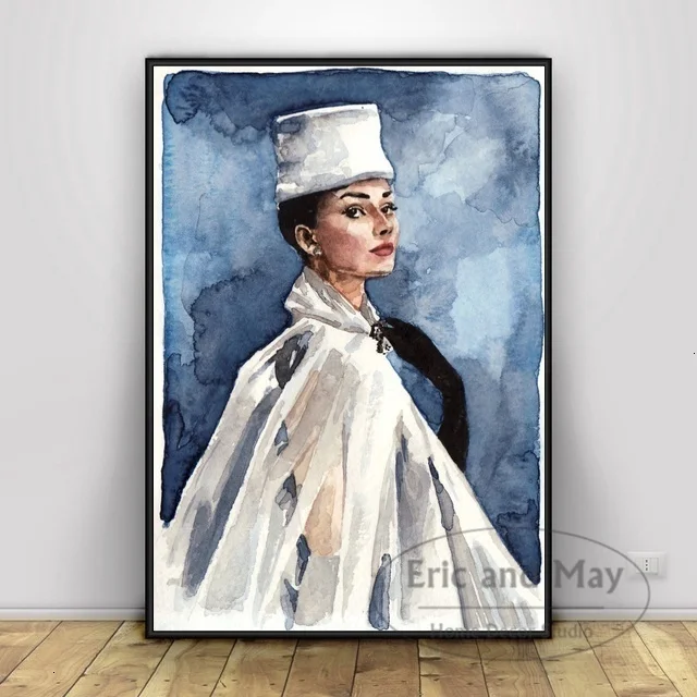 

Hepburn Fashion Audrey Art Canvas Painting Posters And Prints Pictures On The Wall Vintage Poster Decorative Home Decor Obrazy