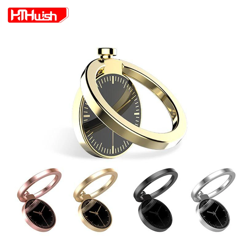 

Mobile Phone Ring Bracket Portable for Most Phone Models IPhone Creative Ring Set Buckle Back Sticker Lazy Clock Bracket