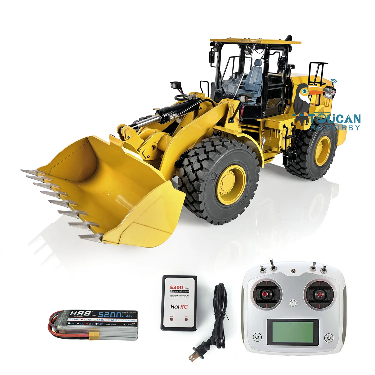 DIM CAT 950 Metal 1/12 Hydraulic RC Loader Car Truck Assembled Painted Model ESC Motor Servo Battery Charger Remote Control