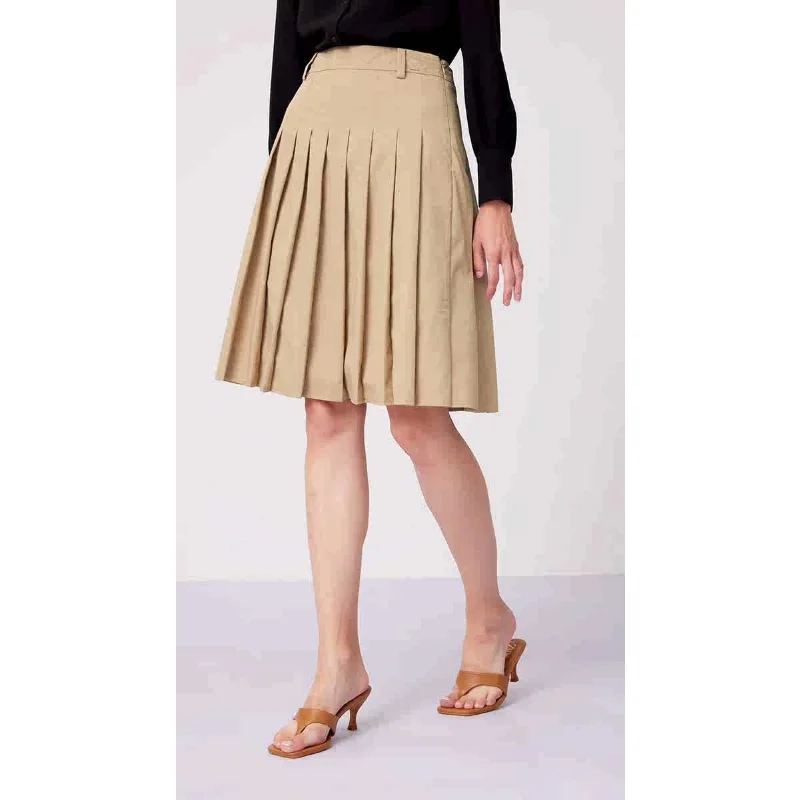 Hazzys Women's Summer Pleated Skirt Half Skirt High Waist Skirt Bundle Skirt Female Skirt Slim Summer Skirt Fashion High Quality