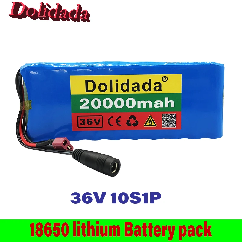 

Nieuwe 36V Batterij 10S1P 20Ah 36V 20000Mah 18650 Lithium Ion Accu Ebike Elektrische Auto Fiets Scooter riem 20A Bms 500W
