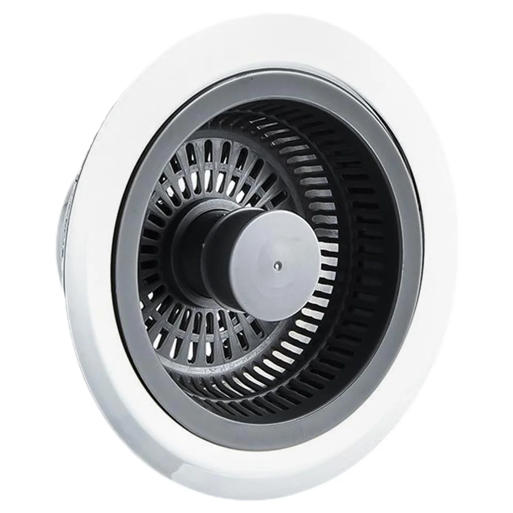 

Kitchen Sink Drain Strainer Water Blocking Cover Stainless Steel Basket Stopper Draino