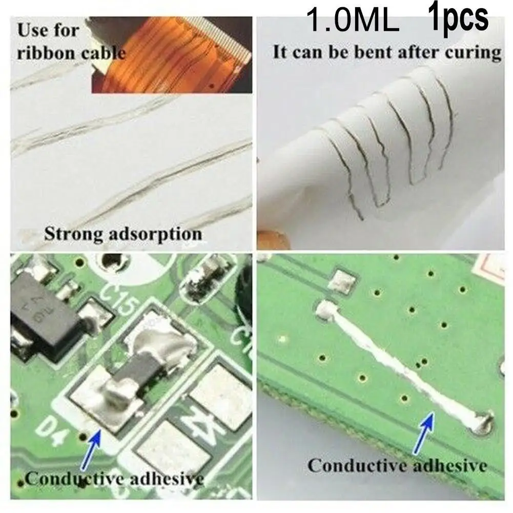

Heat Sinks Household Product Silver Conductive Glue 1.0ML 15.5cm 1pcs Blue