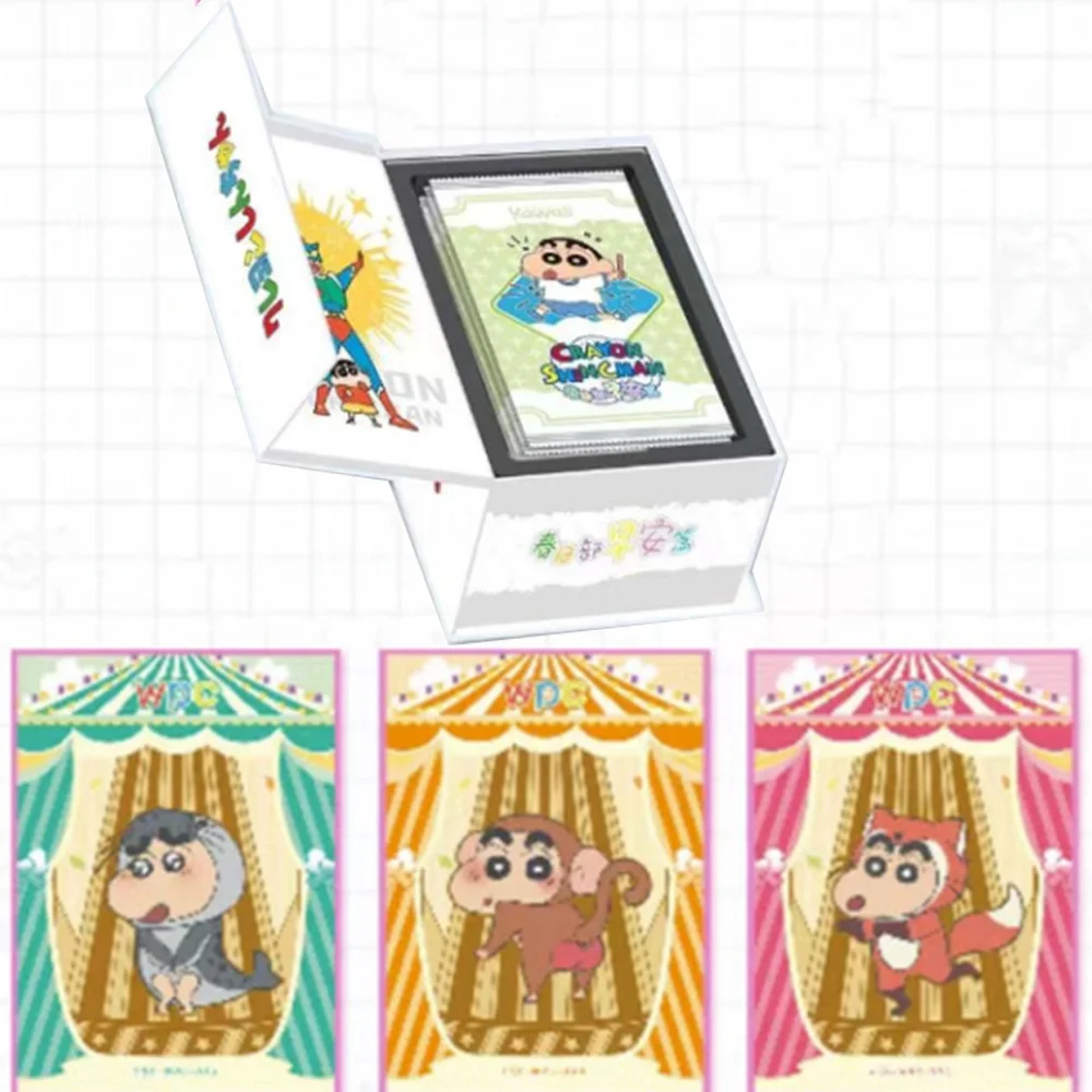 

Anime Genuine Crayon Shinchan Card Box Nohara Shinnosuke Shiro Kasukabe SSP SSR STR Rare Limited Collection Card Kids Toy Gift