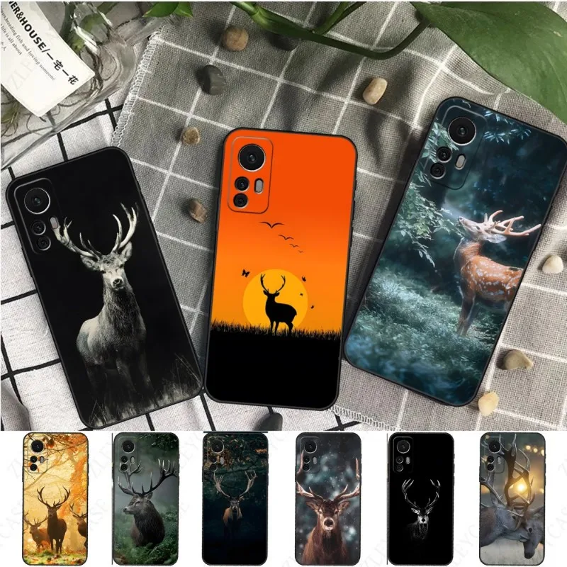 

Animal Elk Phone Case For Xiaomi 8 9 11 9T 12 13 11T 11X 9SE 11i Lite Ultra Note10 Poco F3 M4 M3 X4 GT Pro Luxury Back Cover