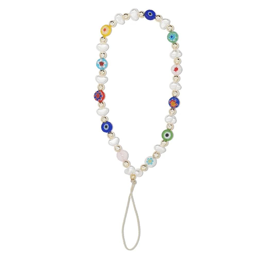 

Strap Lanyard Beaded Mobile Chain Wrist Cell Hand Pendant Lanyards Charm Chains String Wristlet Clay Polymer Decoration Diy