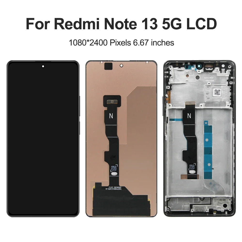 OEM для Xiaomi Redmi Note 13 5G 6 67 дюйма 2312DRAABC ЖК-дисплей сменный преобразователь сенсорного