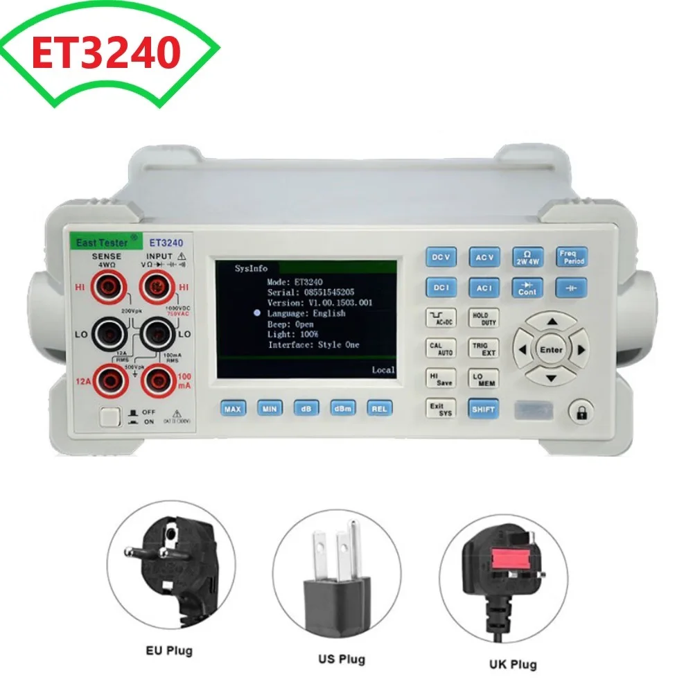 

East Tester 4-1/2 Digit Digital Multimeter ET3240 Precision Automatic Range Capacitance Tester Digital Desktop Multimeter