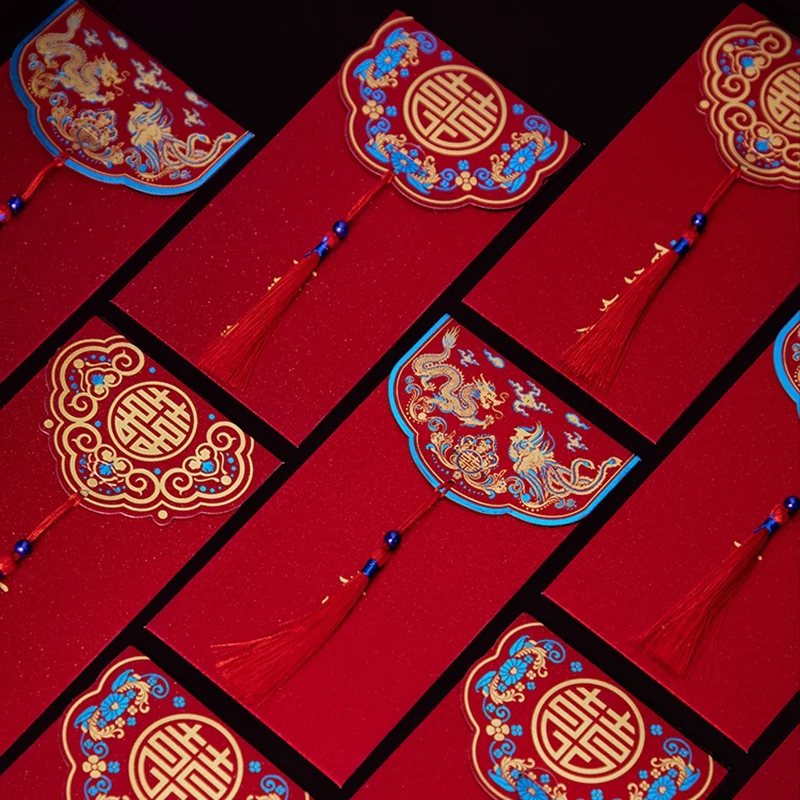 5/10 шт. бронзовый красный конверт Hongbao для свадьбы украшение на новый год 2023