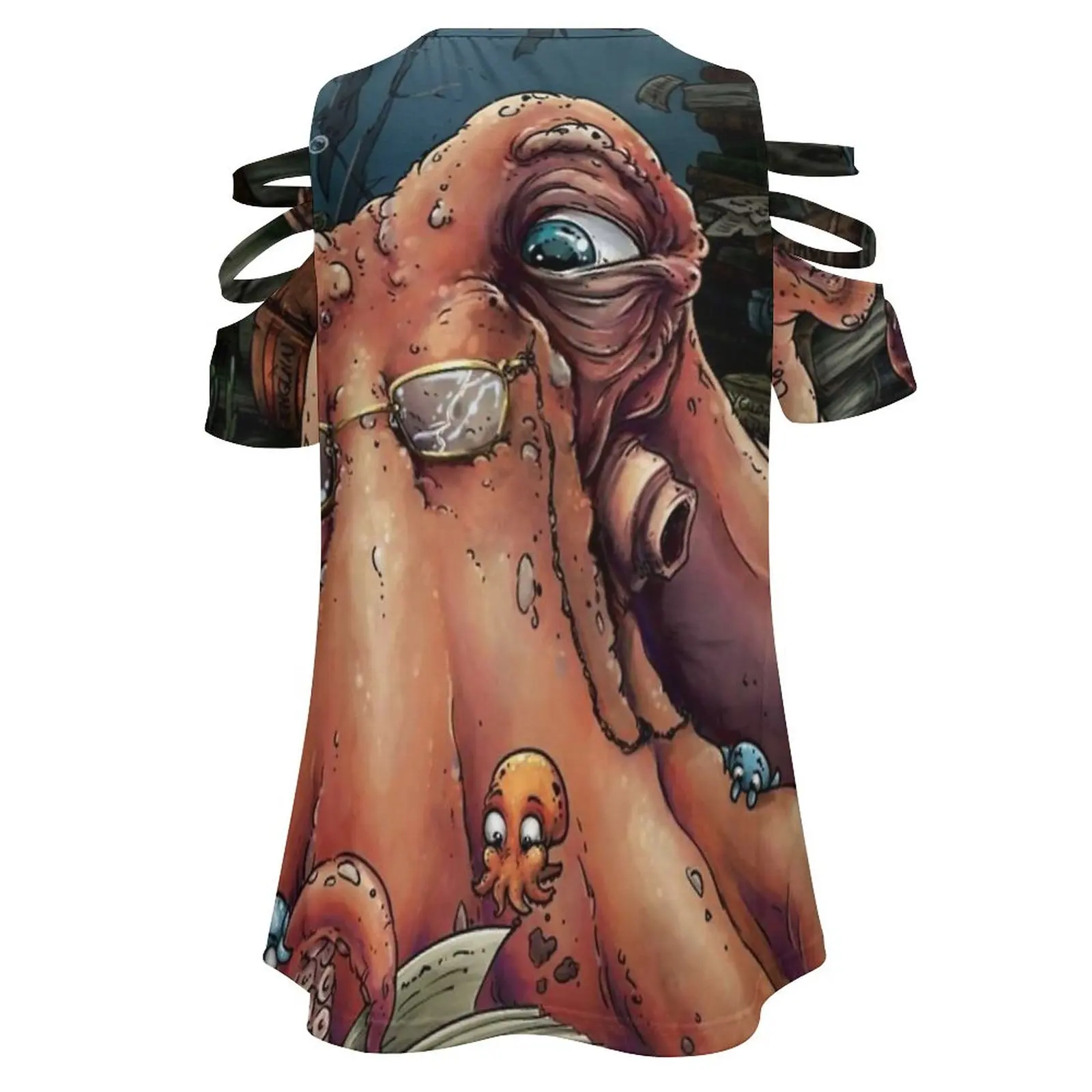 Дедушка Осьминог новый модный топ на молнии с открытыми плечами женская рубашка