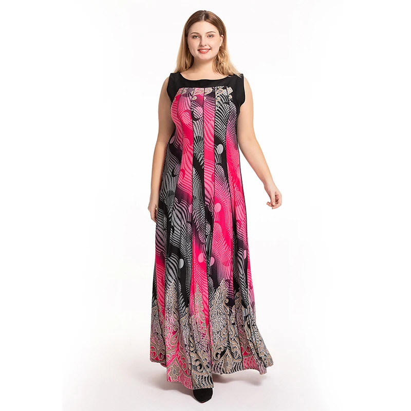 

Vestido De Festa Longo Mujer 2021 Plus Size Summer Fashion Women Casual Maxi Dress Ropa Mujer Ladies Dresses Robe Femme Elbise