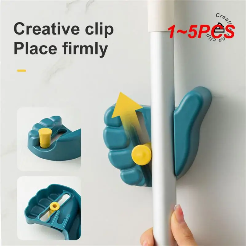 

1~5PCS Mop Organizer Holder Palm Shape Kitchen Tool Broom Racks Punch-free Wall Mounted Durable Anti-deformed