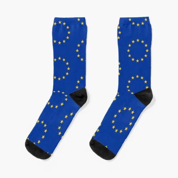

Носки с флагом ЕС Европа флаг ЕС Экипировка Лучшие Унисекс удобные мужские дышащие Мультяшные спортивные хлопковые черные для девочек