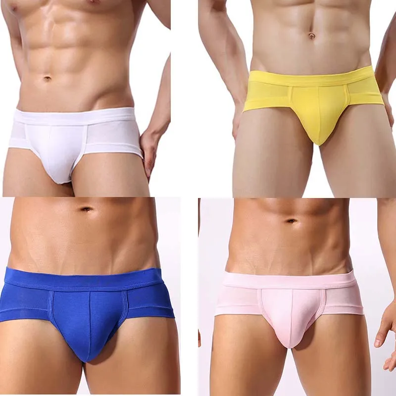 4 Pieces/ Lot Men's Underwear Briefs Multiple Colors Lightweight  Panties Men Sexy Underpants Briefs Underwear For Men