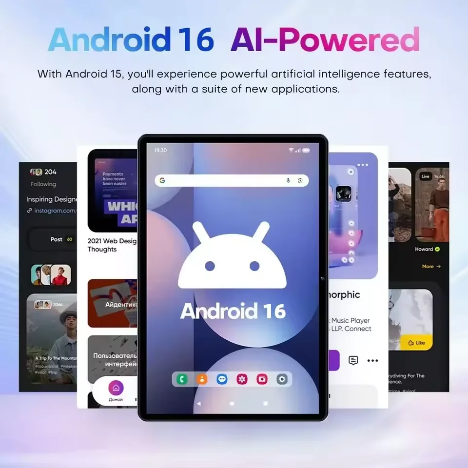 Фото 2026 НОВЫЙ планшет Pad P90 Pro, 11 дюймов, 24 ГБ + 2 ТБ, планшеты, Android 16, Snapdragon8gen3, планшетный ПК, распознавание лиц, 20000 мАч, 5G, двойная SIM-карта №3