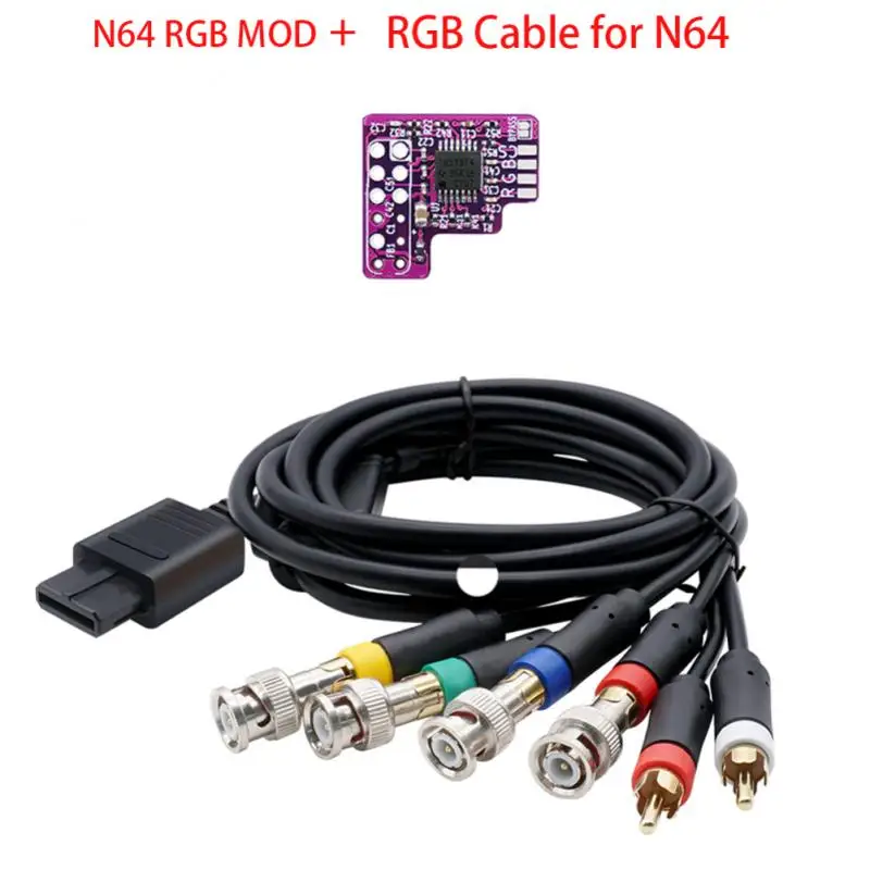 

Чип NTSC/RGB, для игровой консоли N64, выход N64, мод RGB, аудио, ТВ, видео, AV кабель