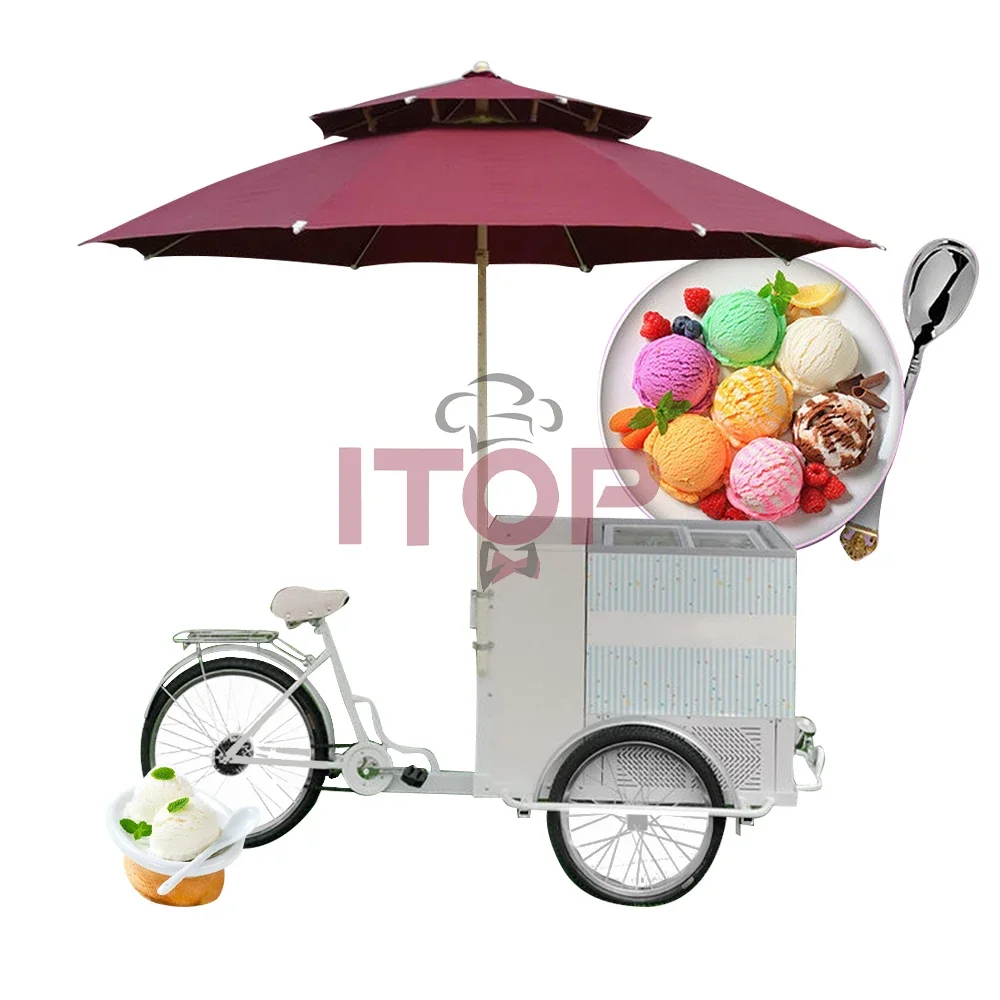 ITOP Carrello Per alimenti 3-колесный трехколесный велосипед для мороженого уличная
