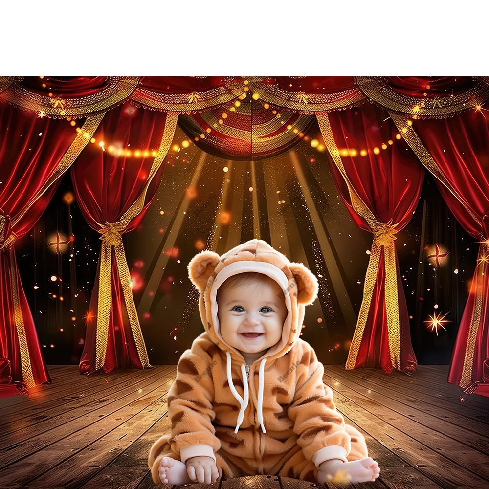 Фон для фотосъемки с изображением Красной занавески детской