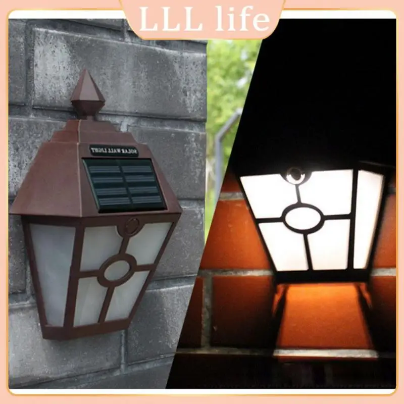 

1.2V Retro LED Outdoor Solar Wall Lamp For Home Garden Sensor Light Garden Courtyard Decor Landscape Light For Street Yard