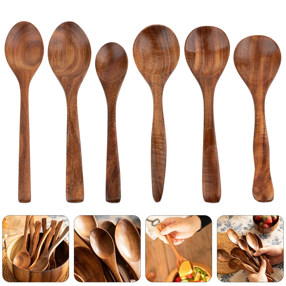 

Spoon Spoons Wooden Soup Wood Eating Japanese Cream Sugar Ladle Honey Stirring Mixing Ice Serving Small Utensils Espressowater