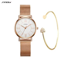 sinobi elegant ladies watches fashion simple design woman quartz wristwatches top luxury mesh brand women clock relogio feminino